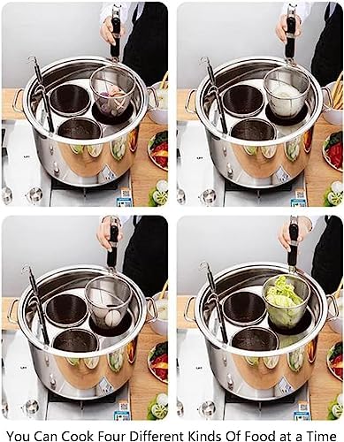 Stainless Steel Pasta Pot Set with Strainer Basket for Home and Kitchen