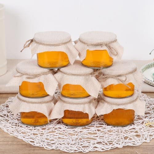 Haneye Small Mason Jars 8 Pack 4oz with Lids