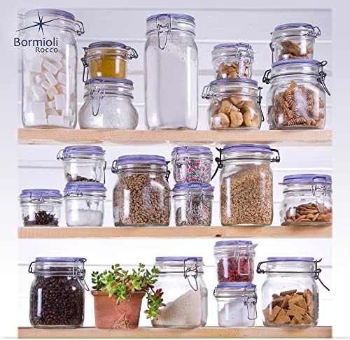 Bormioli Rocco Fido Collection 2 Pack 25 Oz Glass Jars Airtight