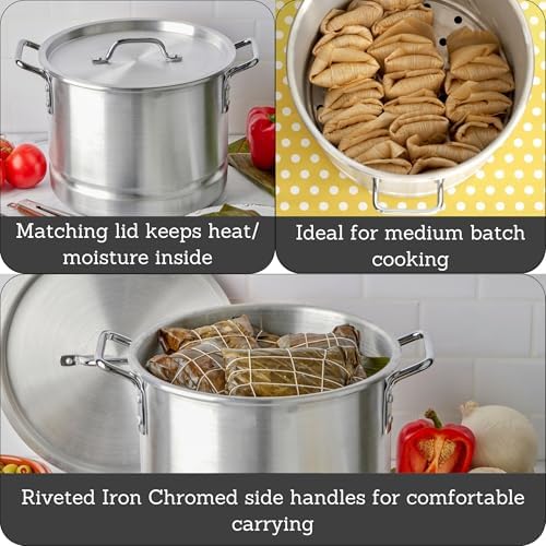 Imusa 16 qt Aluminum Steamer Durable Efficient for Perfect Steam Cooking