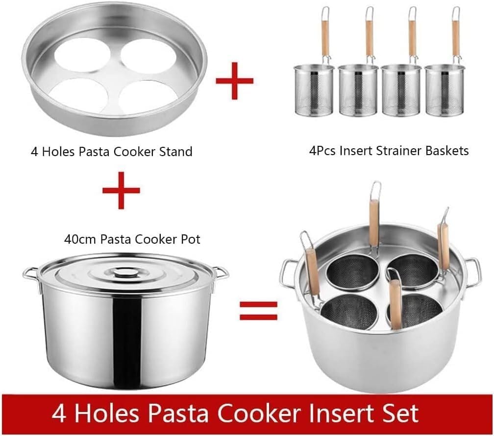 AttreX Stainless Steel Pasta Cooker Set - Perfect for Tracking Pasta Holes
