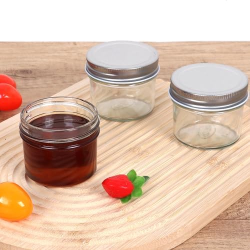 Haneye Small Mason Jars 8 Pack 4oz with Lids