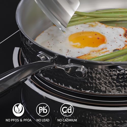 Aufranc 6-Piece Stainless Steel Pots Set with Glass Lid