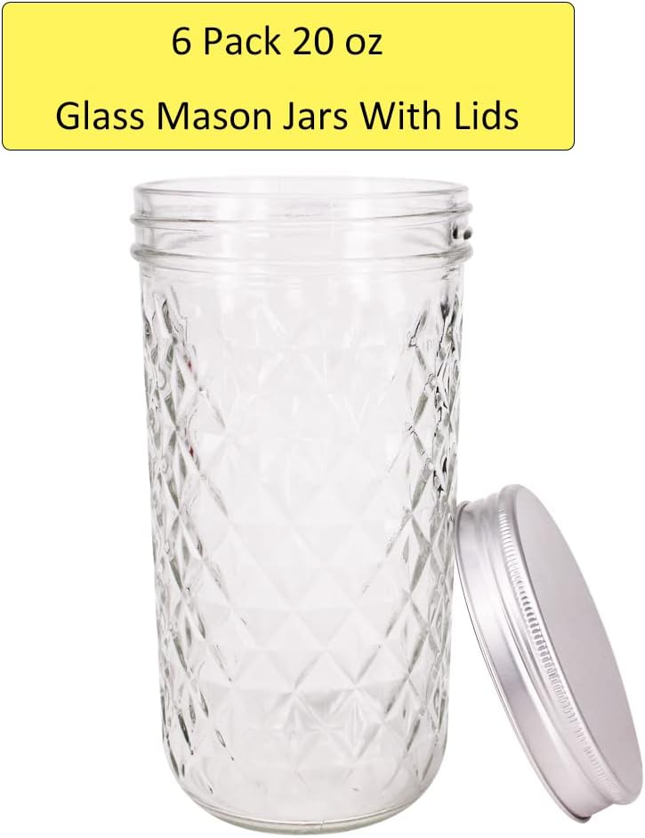 Elegant Glass Mason Jars for Canning Decoration