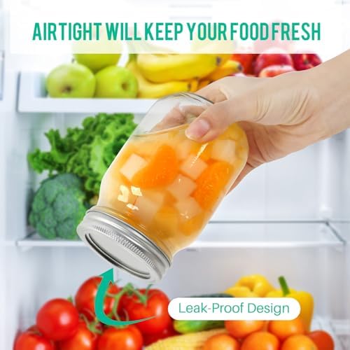 CAKKVDE Mason Jars 16oz