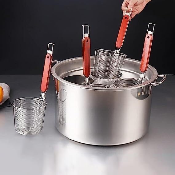 Magnificent 5-Piece Commercial Pasta Pot Set Stainless Steel