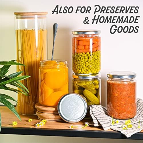 12-Pack 16oz Glass Jars with Labels Pen