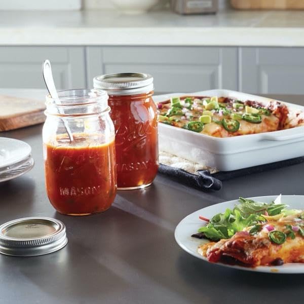 Ball Regular Mouth Glass Mason Jars Pint Sizes Pack of 24
