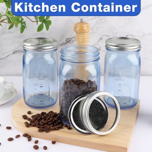 Sturdy 6-Pack Mason Jars for Fermenting Storing