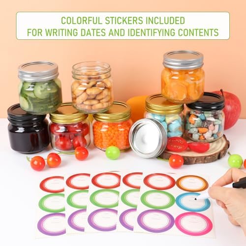 AuroTrends Mason Jars 8oz 30Pcs with Silver Lids