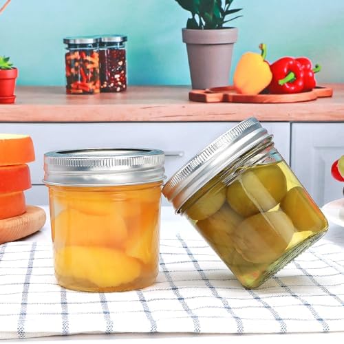 Stylish 6 Oz Mason Jars Set for Kitchen Bathroom Storage