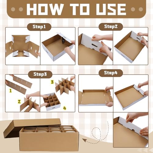 Menkxi 6-Piece Mason Jar Storage Box with Handles