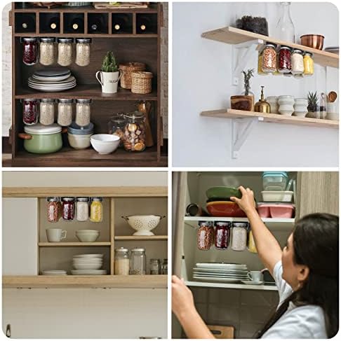 Space-Saving Mason Jar Organizer for Home Kitchen