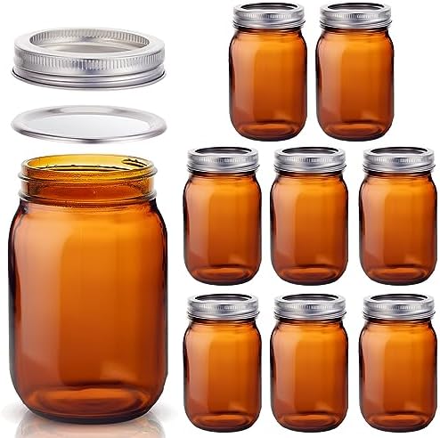 Norme 8-Piece Airtight Glass Mason Jars Set