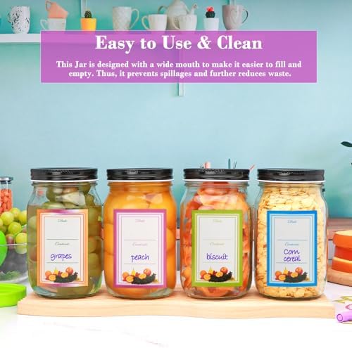 32oz Glass Mason Jars 12 Pack