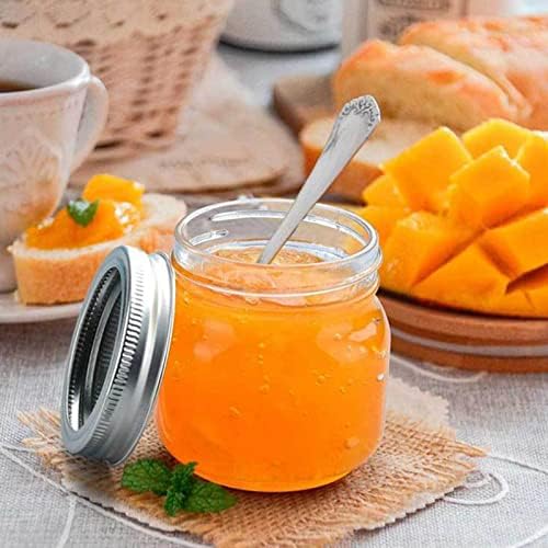 Stylish 12-Pack Mason Jars for Jam Preserves Durable Perfect Gift