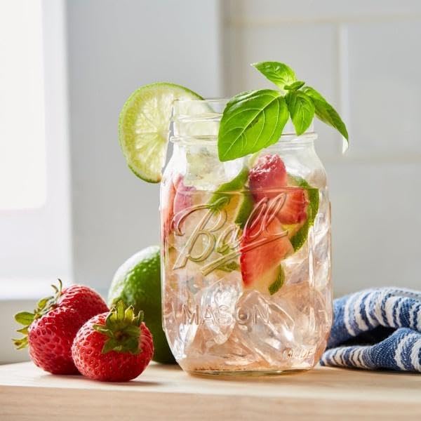 Ball Regular Mouth Glass Mason Jars Pint Sizes Pack of 24