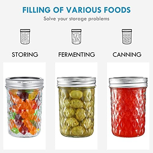 Yeboda 12-Piece Mason Jars Set