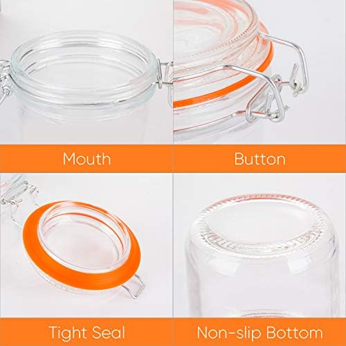 Encheng Glass Jars With Airtight Lids Durable Perfect for Organization