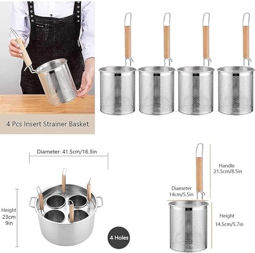 AttreX Stainless Steel Pasta Cooker Set - Perfect for Tracking Pasta Holes