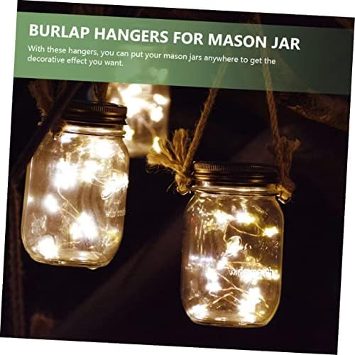 PRETYZOOM 2sets Canning Jar Handles with Rope and Wire