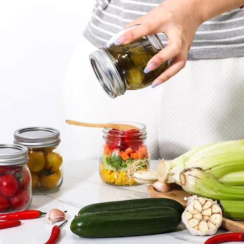 EkkoVla 10 oz Mason Jar with Regular Lid 24 Pack