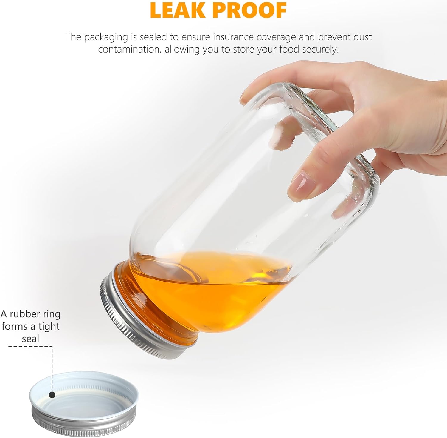 Keketin 32 oz Mason Jars with Airtight Lids 6 Pack