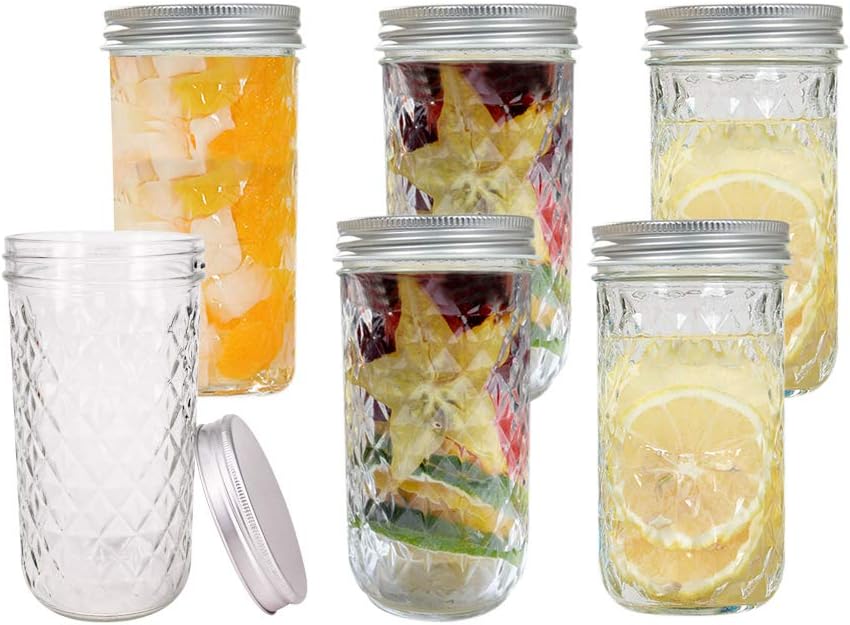 Elegant Glass Mason Jars for Canning Decoration