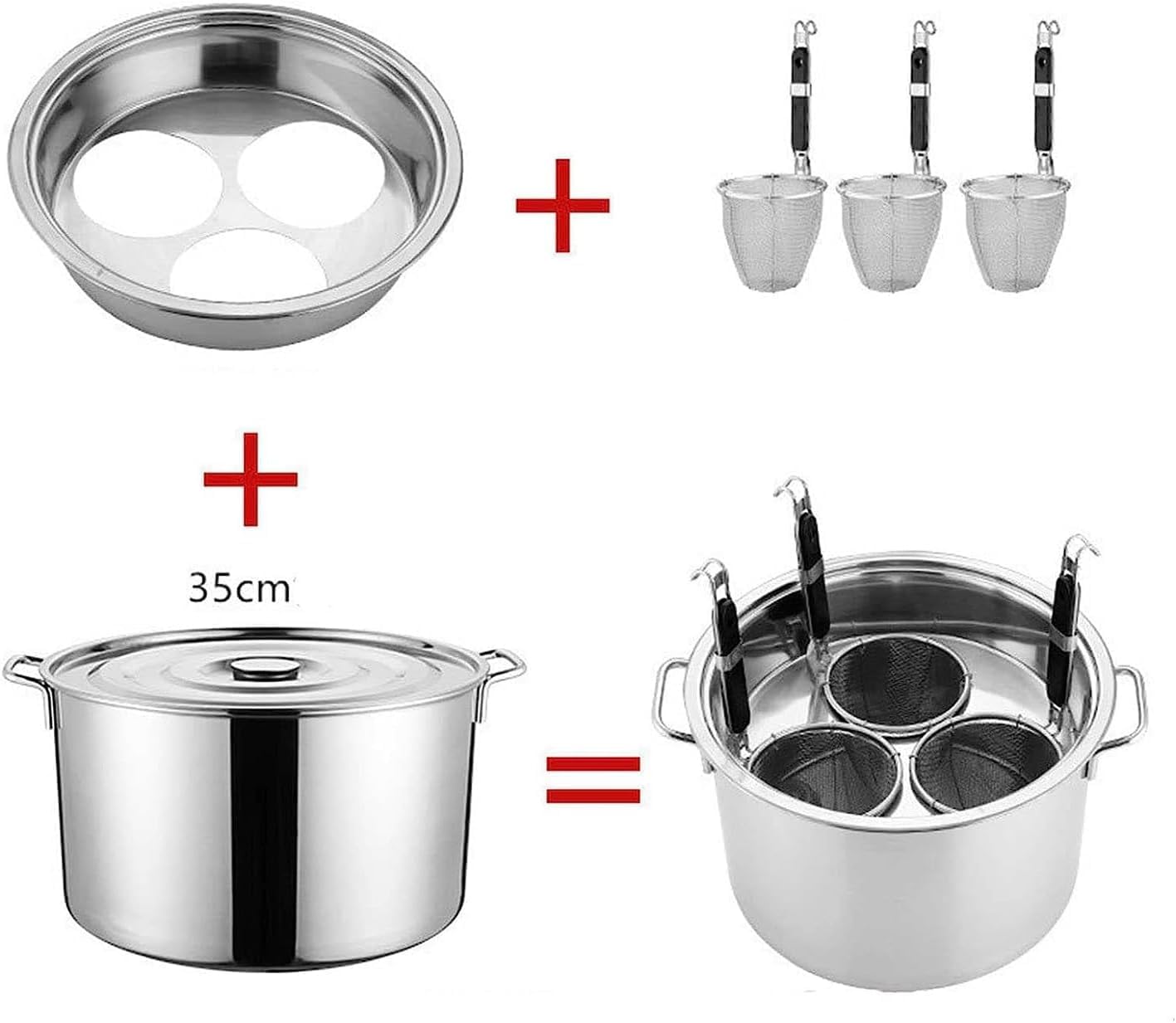 BingWang Stainless Steel Pasta Pot with Insert