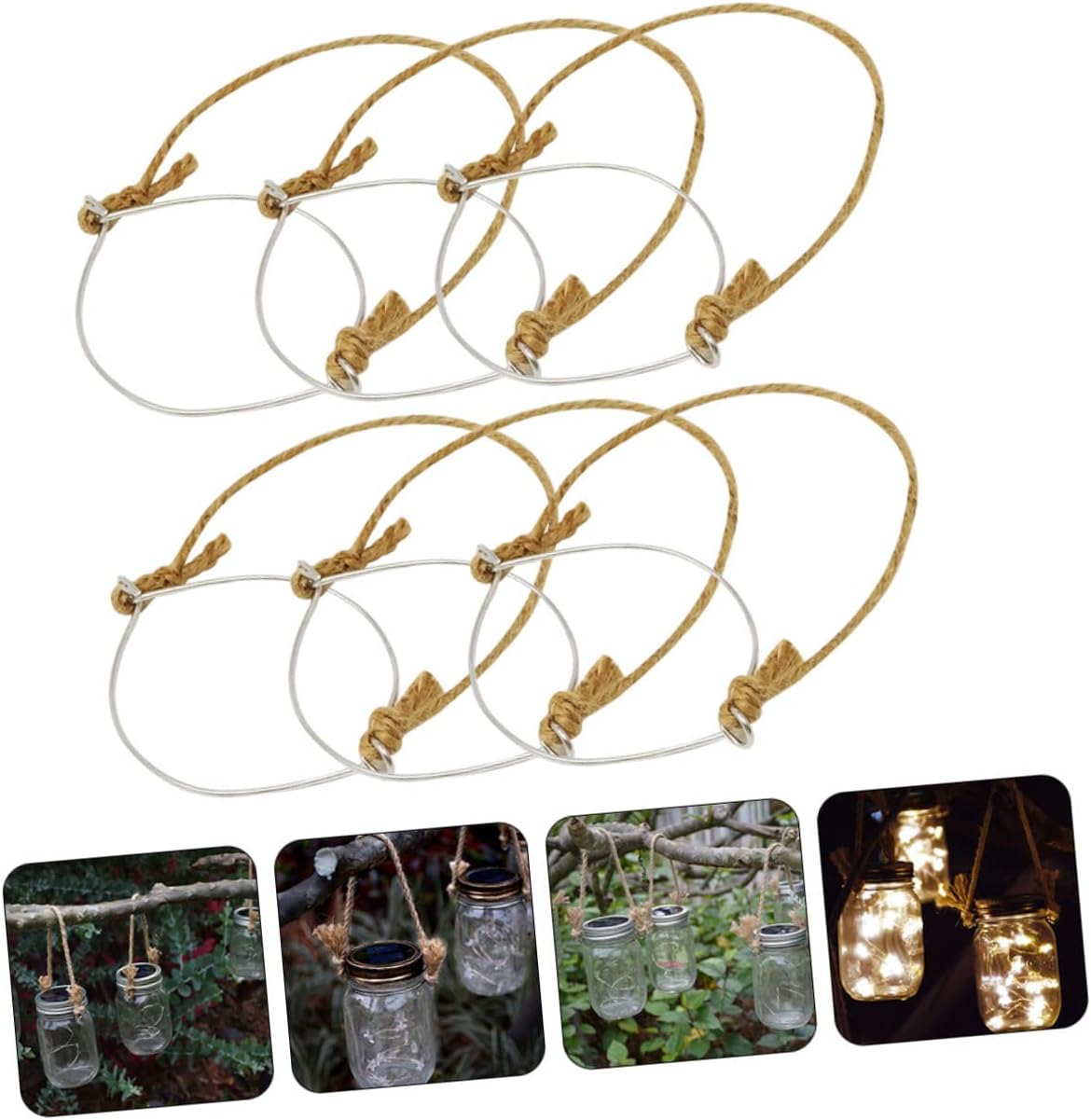BESTOYARD 2 Set Mason Jar Hangers