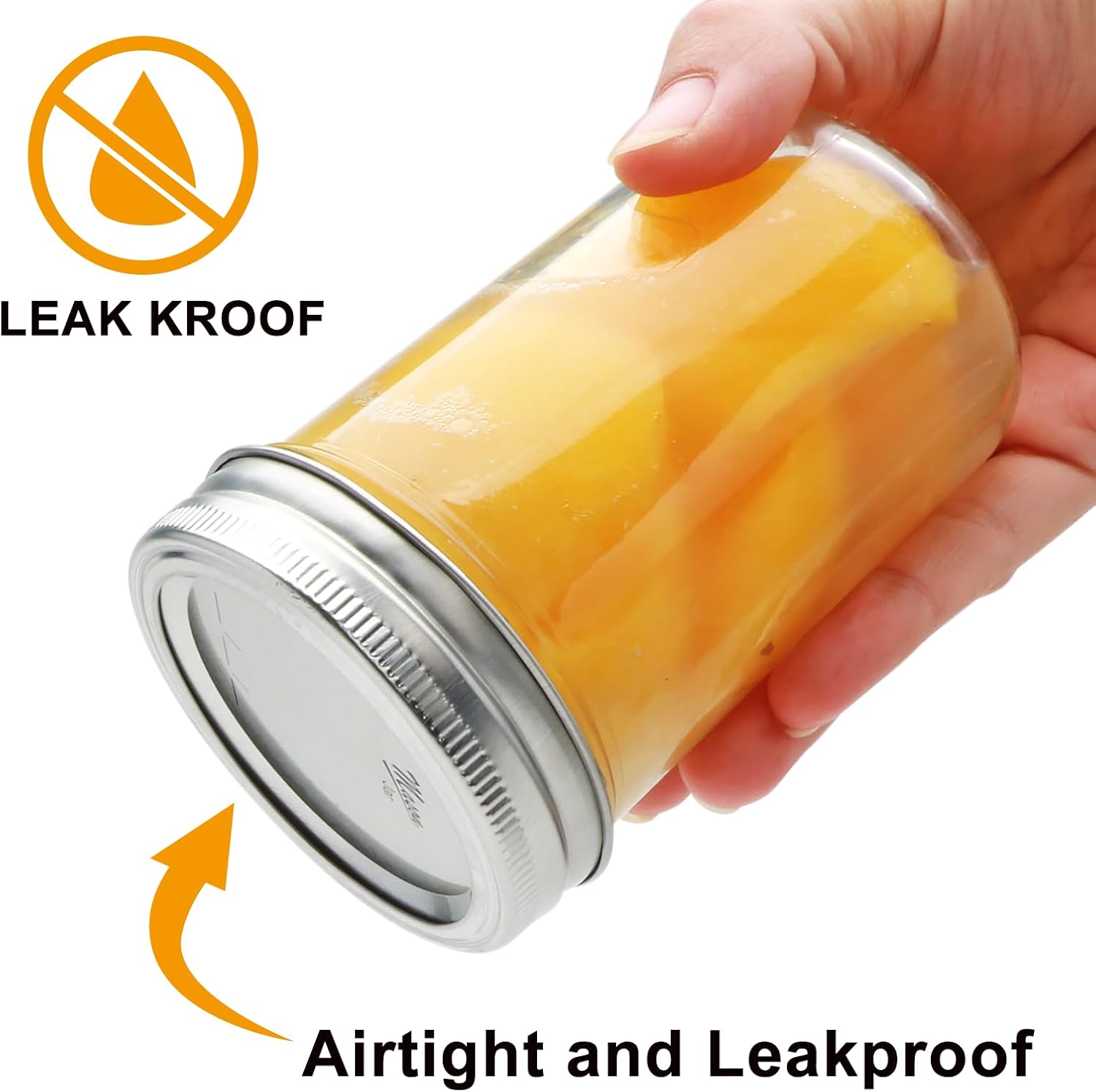 Woaiwoq 8 oz Mason Jars 30 Pack with Airtight Lids