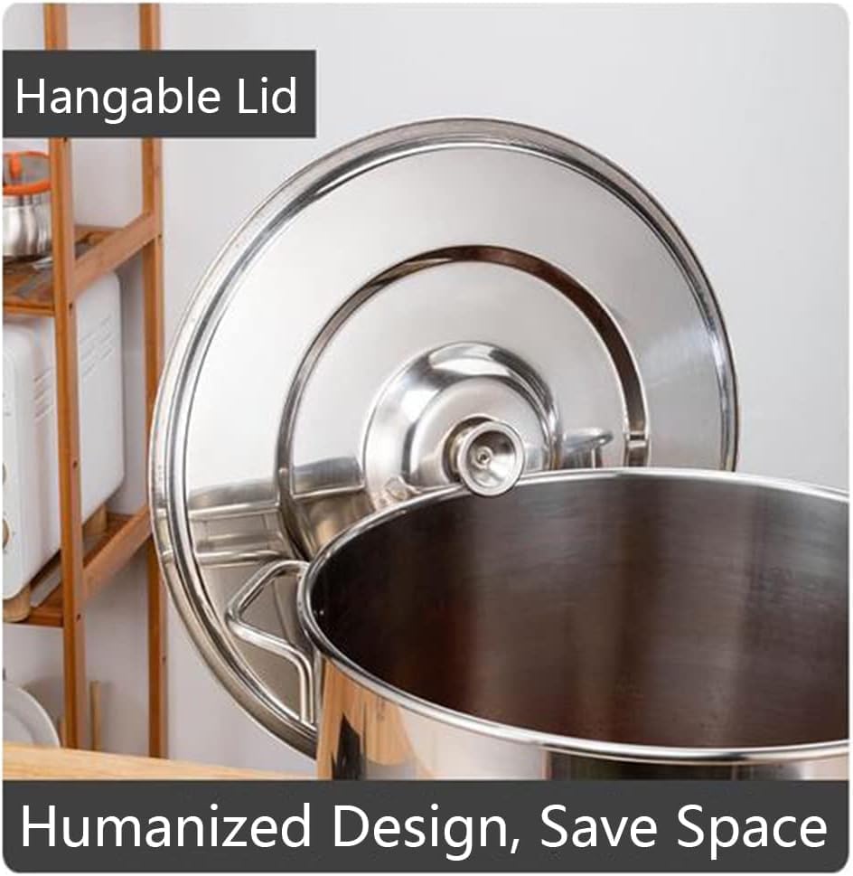 Stainless Steel Pasta Pot Set with Strainer Basket for Home and Kitchen
