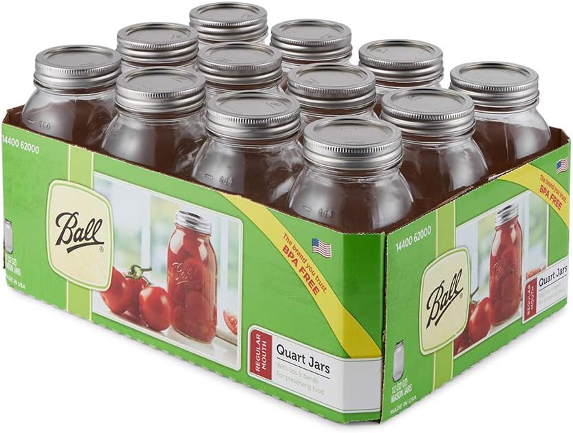 Ball 12-Piece Quart Canning Jars 32oz