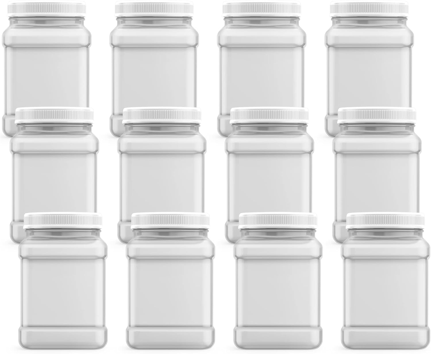 Cozy Mountain West 12-Pack Storage Jar - Pantry Essentials Clear with Handle