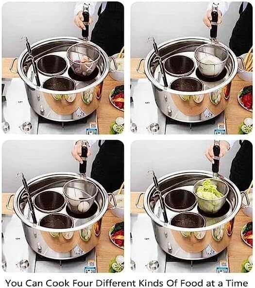 Magnificent 5-Piece Commercial Pasta Pot Set Stainless Steel