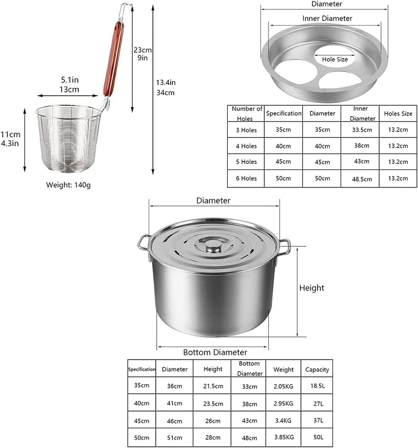 Stainless Steel Pasta Pot Set for Cooking