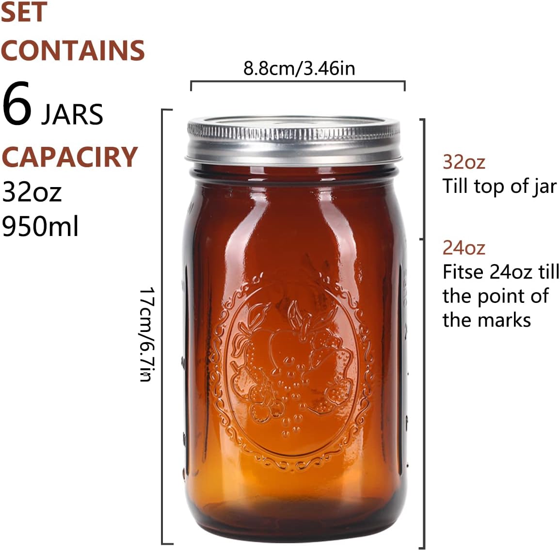Elegant Glass Mason Jars Perfect for Preservation