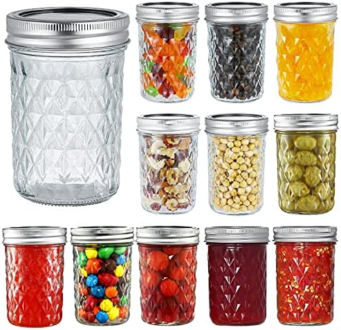 Yeboda 12-Piece Mason Jars Set