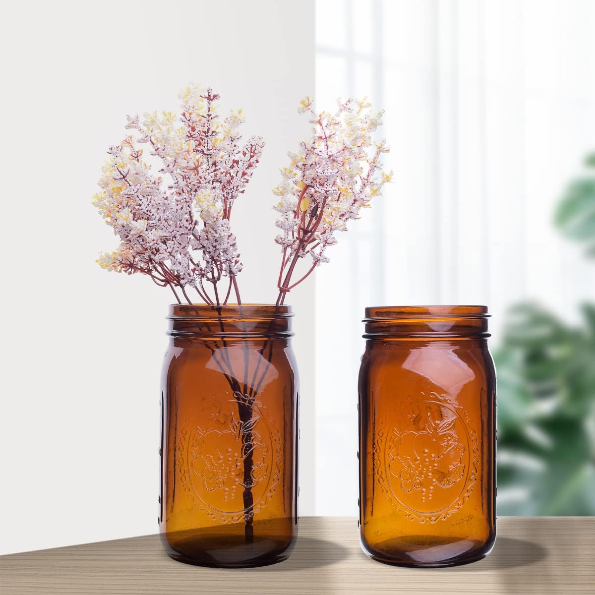 Elegant Glass Mason Jars Perfect for Preservation