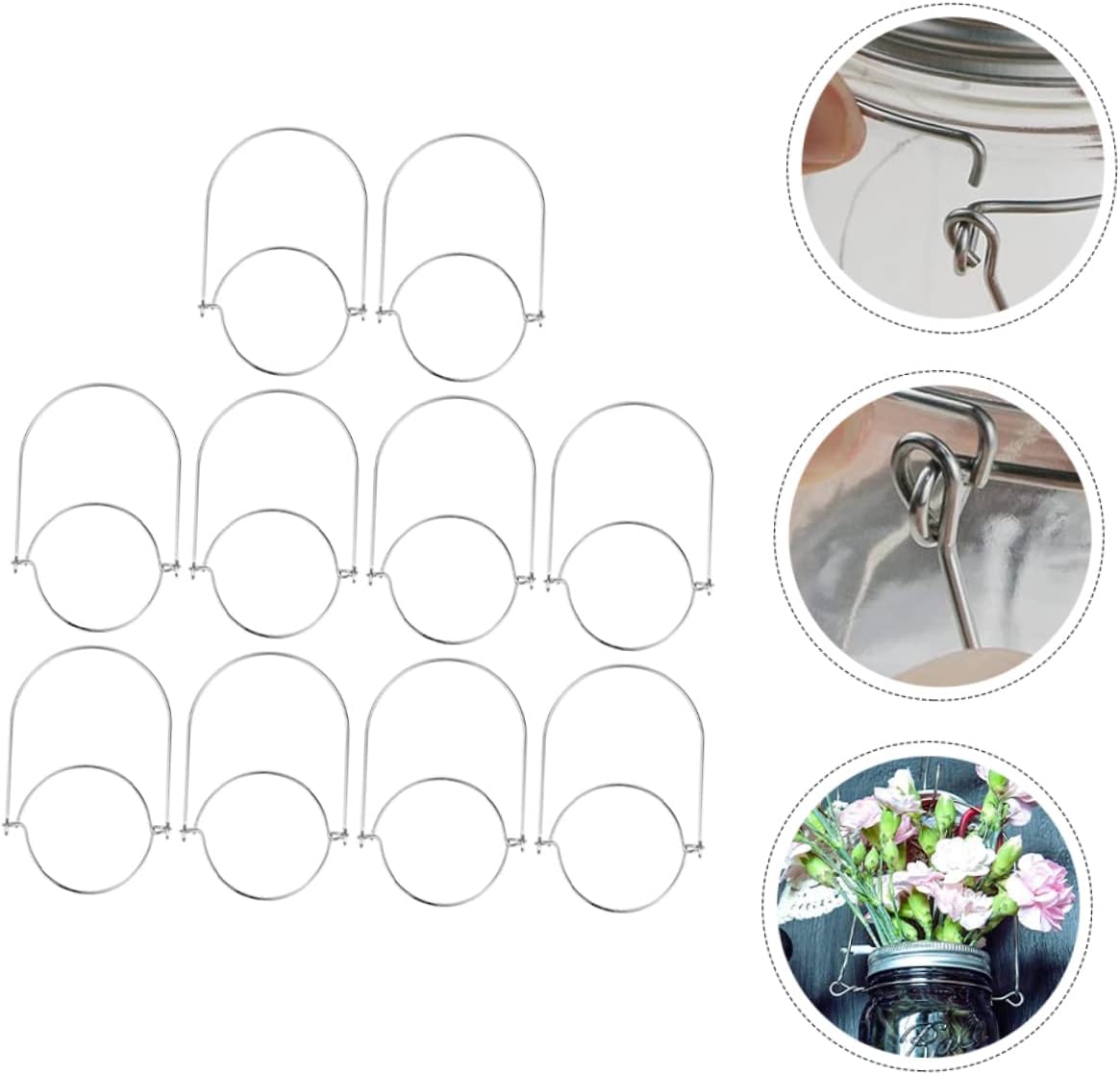 HolidyYo Stainless Steel 2 Set Canning Jar Hanger