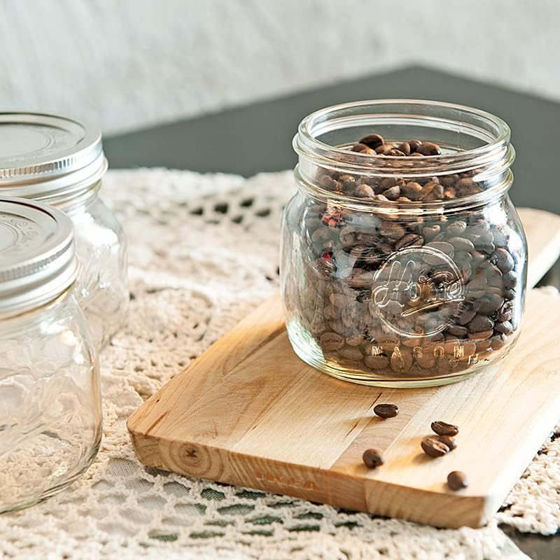 12-Piece Glass Mason Jars Set