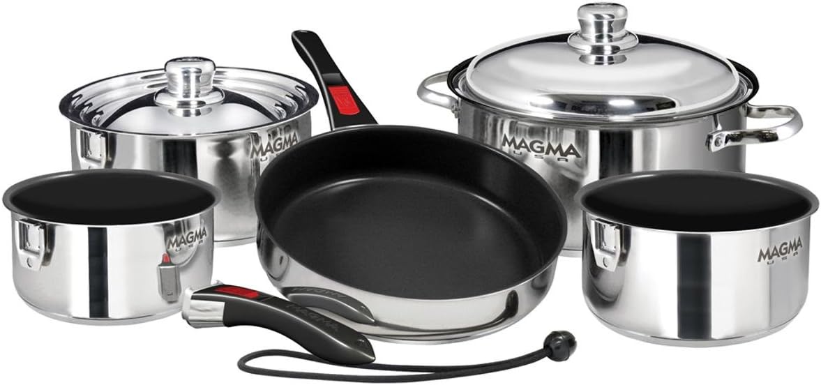 Magnesia Nesting 10-Piece Gourmet Non-Stick Cookware Set