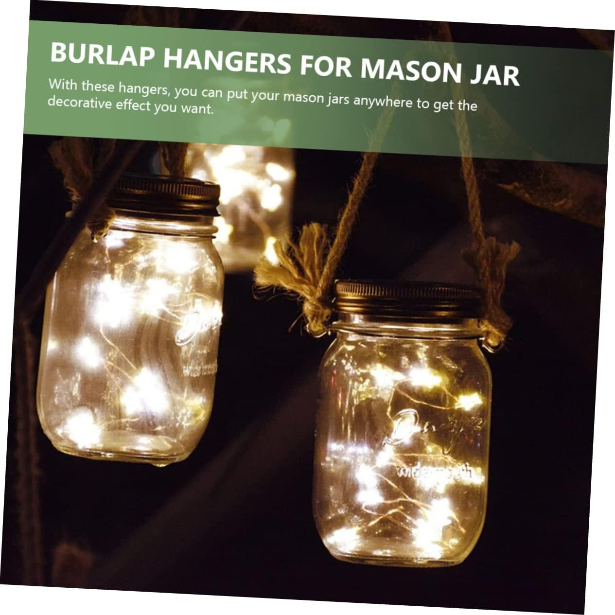 PRETYZOOM 2sets Canning Jar Handles with Rope and Wire
