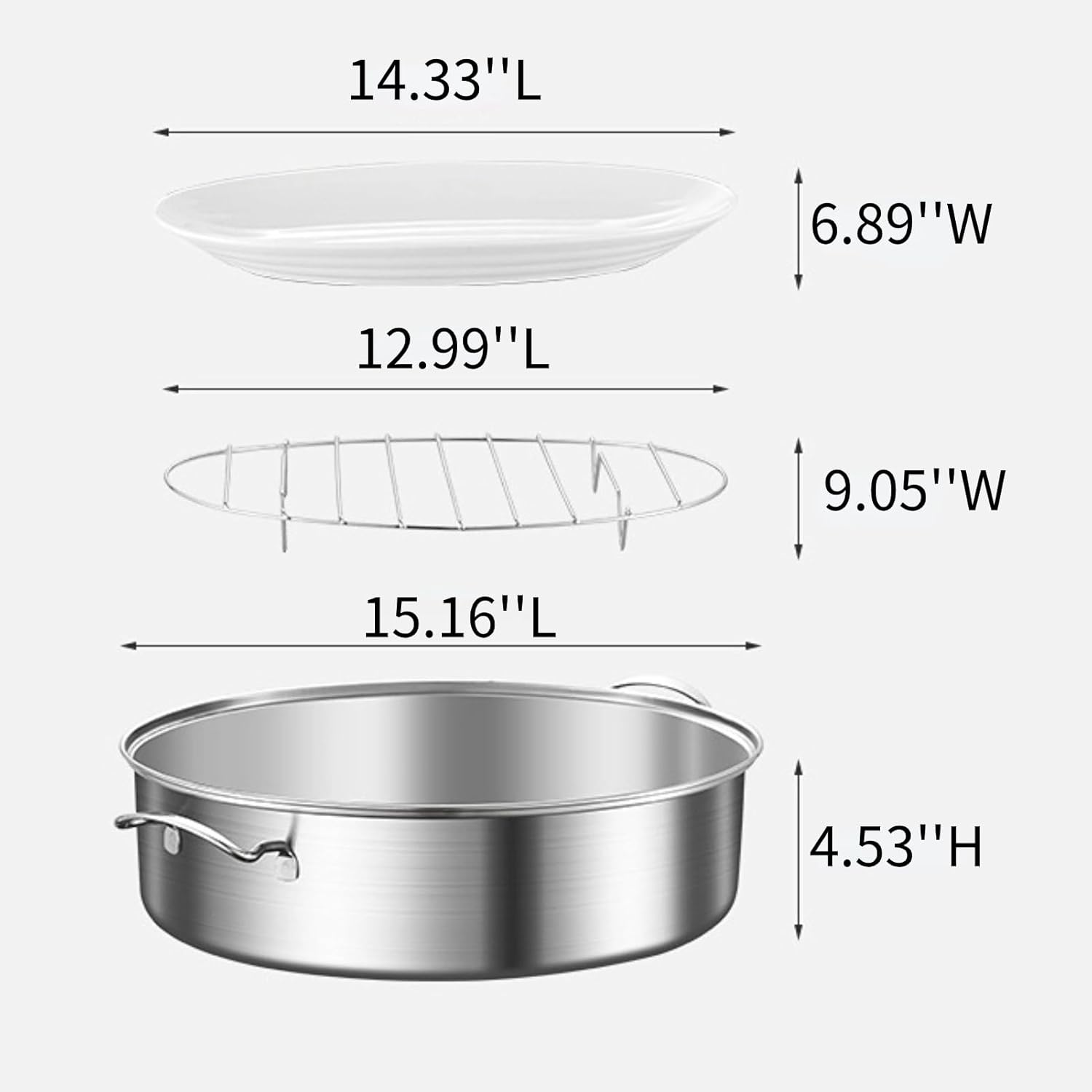Stainless Steel Fish Steamer for Cooking Braiser