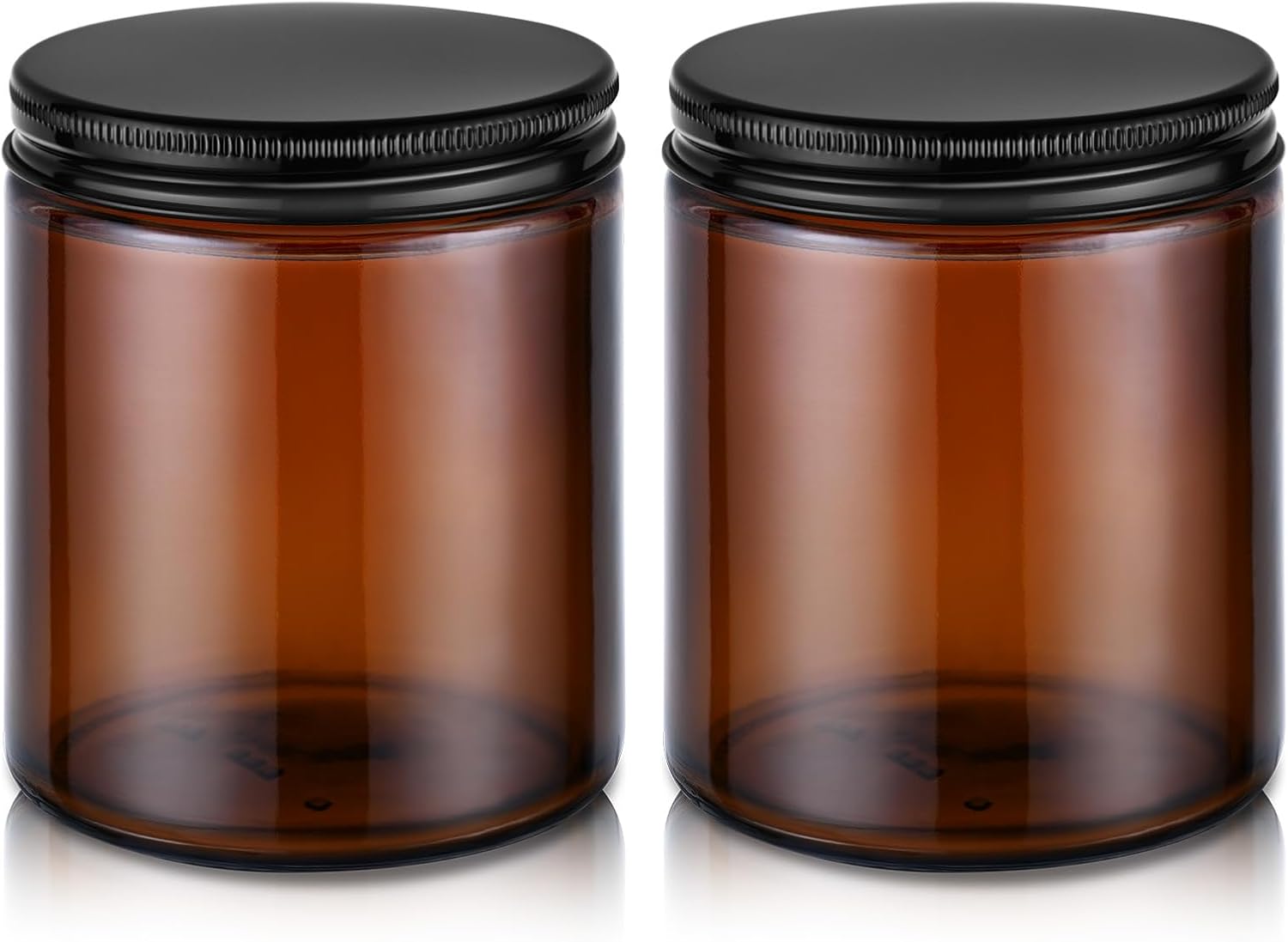 Sleek Durable 8oz Glass Candle Jars with Metal Lids for Samples