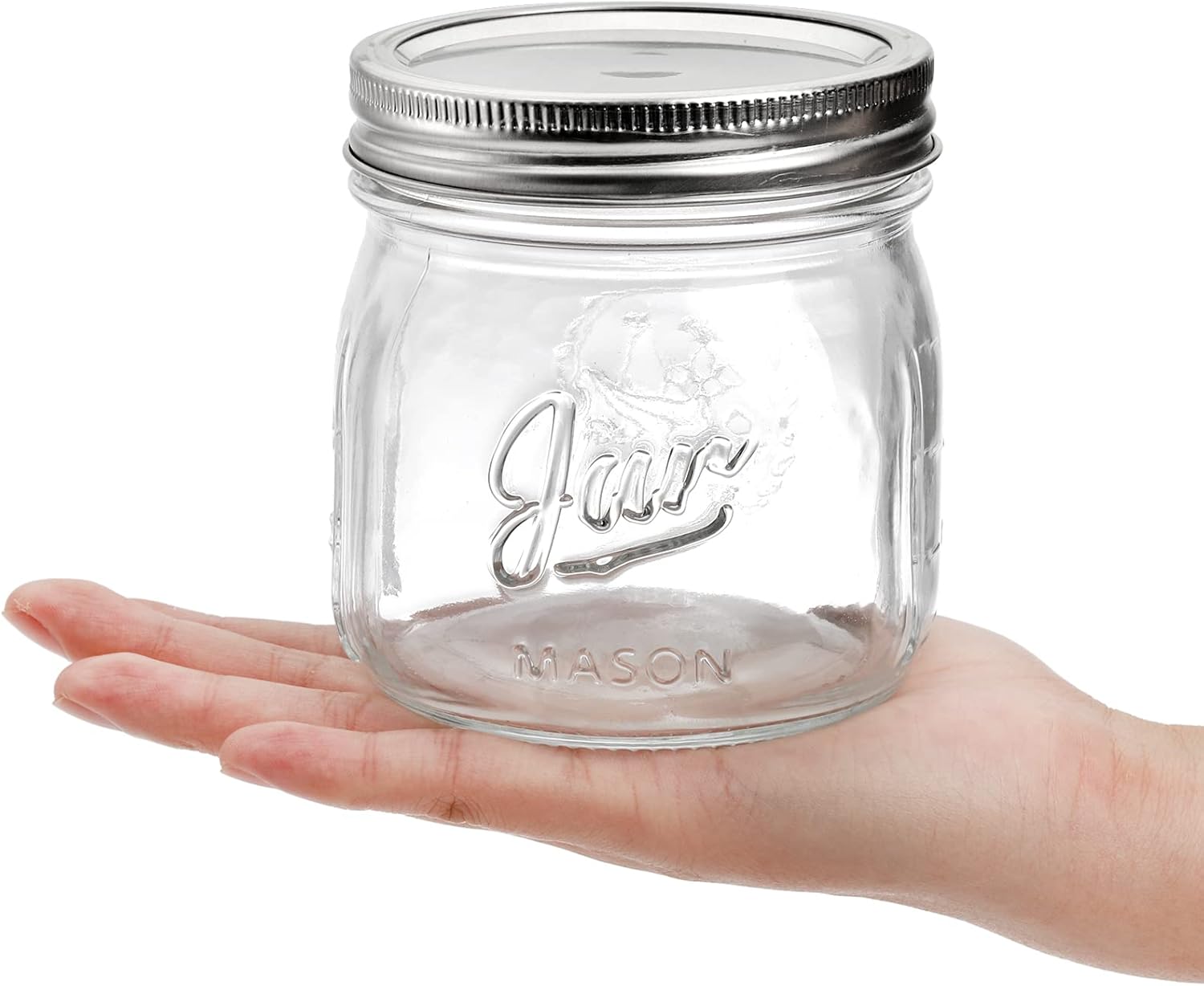 Stylish 12-Pack Mason Jars for Jam Preserves Durable Perfect Gift