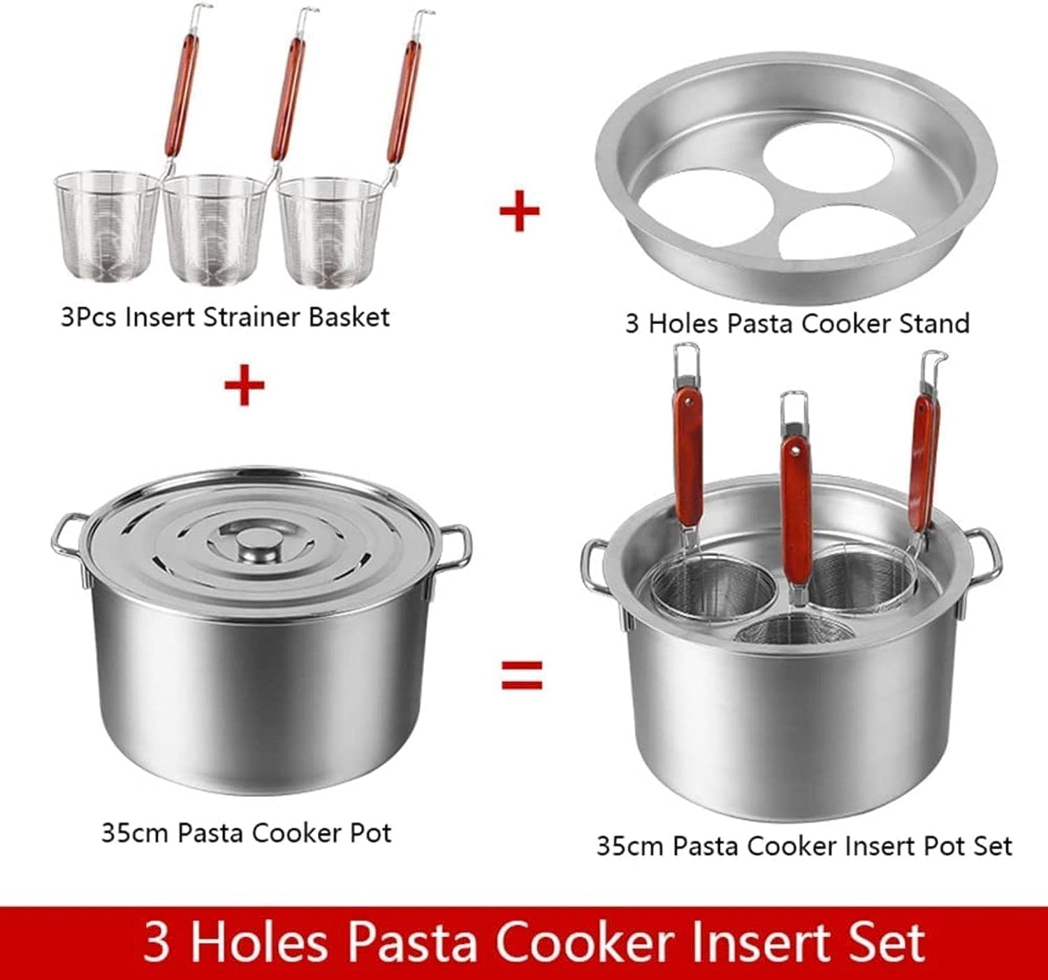 Stainless Steel Pasta Pot Set for Cooking