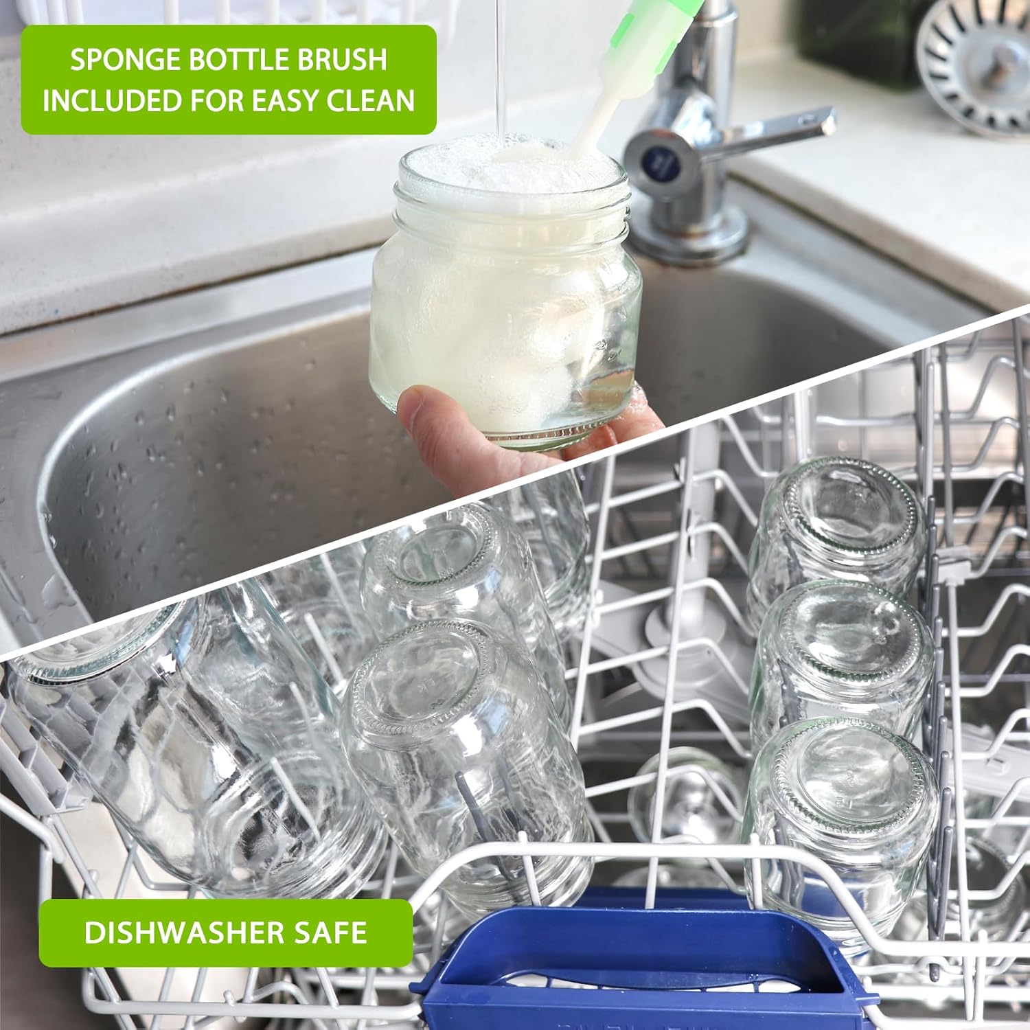 AuroTrends Mason Jars 8oz 30Pcs with Silver Lids