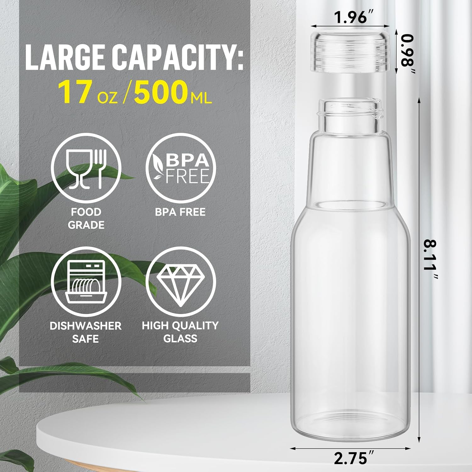 Perfect Size Glass Jars for Beverages Food Storage