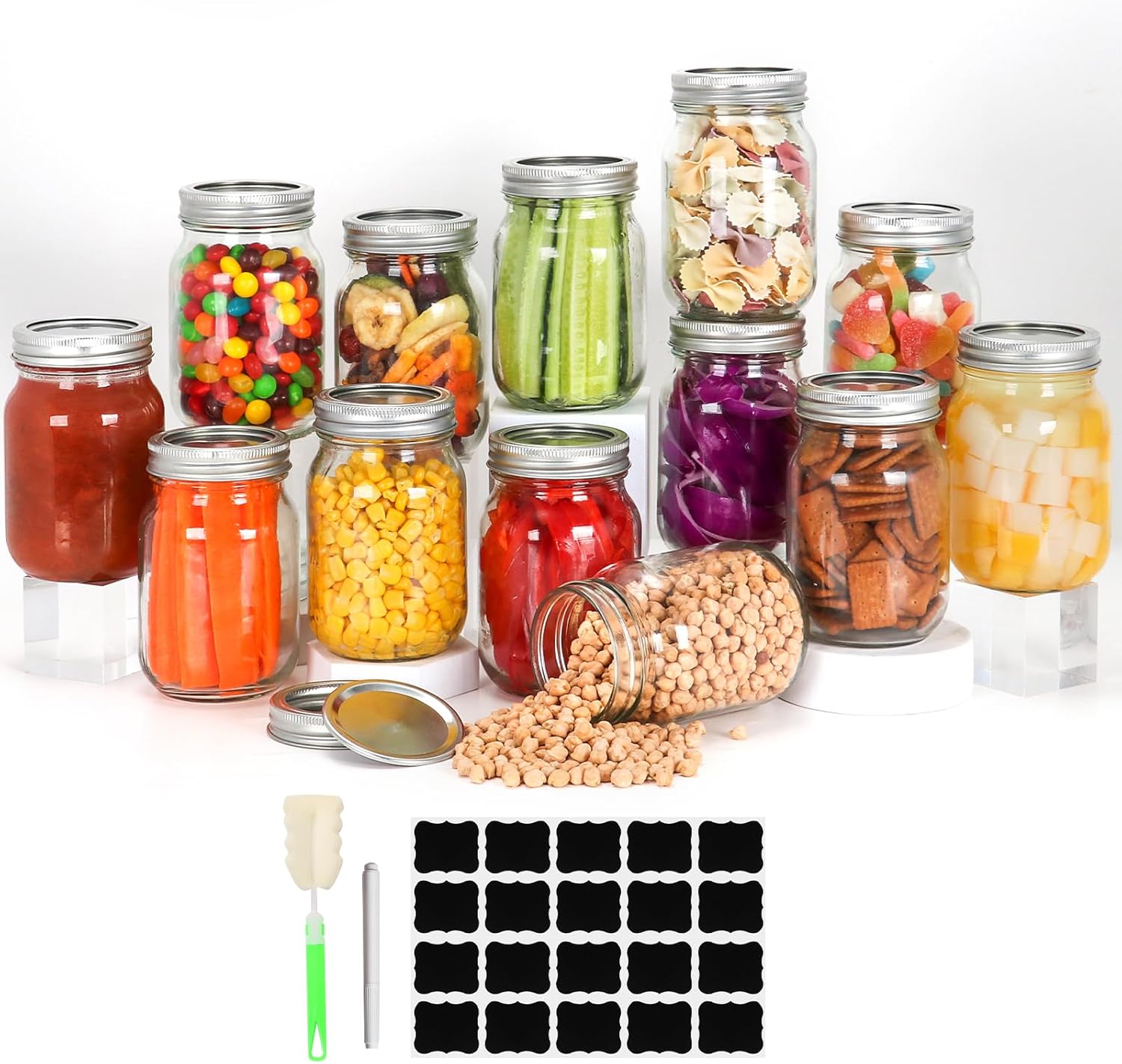 CAKKVDE Mason Jars 16oz